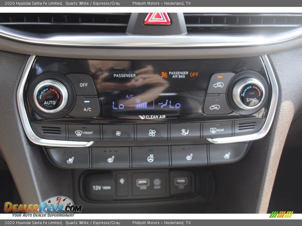 2020 Hyundai Santa Fe Limited Quartz White / Espresso/Gray Photo #16