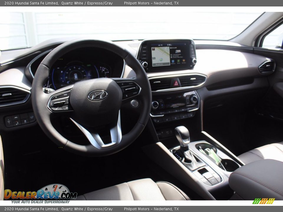 2020 Hyundai Santa Fe Limited Quartz White / Espresso/Gray Photo #21