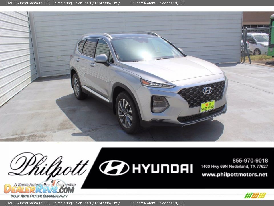 2020 Hyundai Santa Fe SEL Shimmering Silver Pearl / Espresso/Gray Photo #1