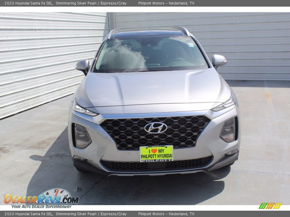2020 Hyundai Santa Fe SEL Shimmering Silver Pearl / Espresso/Gray Photo #3