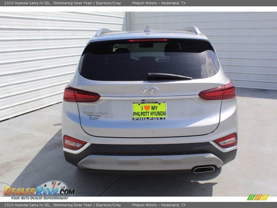 2020 Hyundai Santa Fe SEL Shimmering Silver Pearl / Espresso/Gray Photo #7