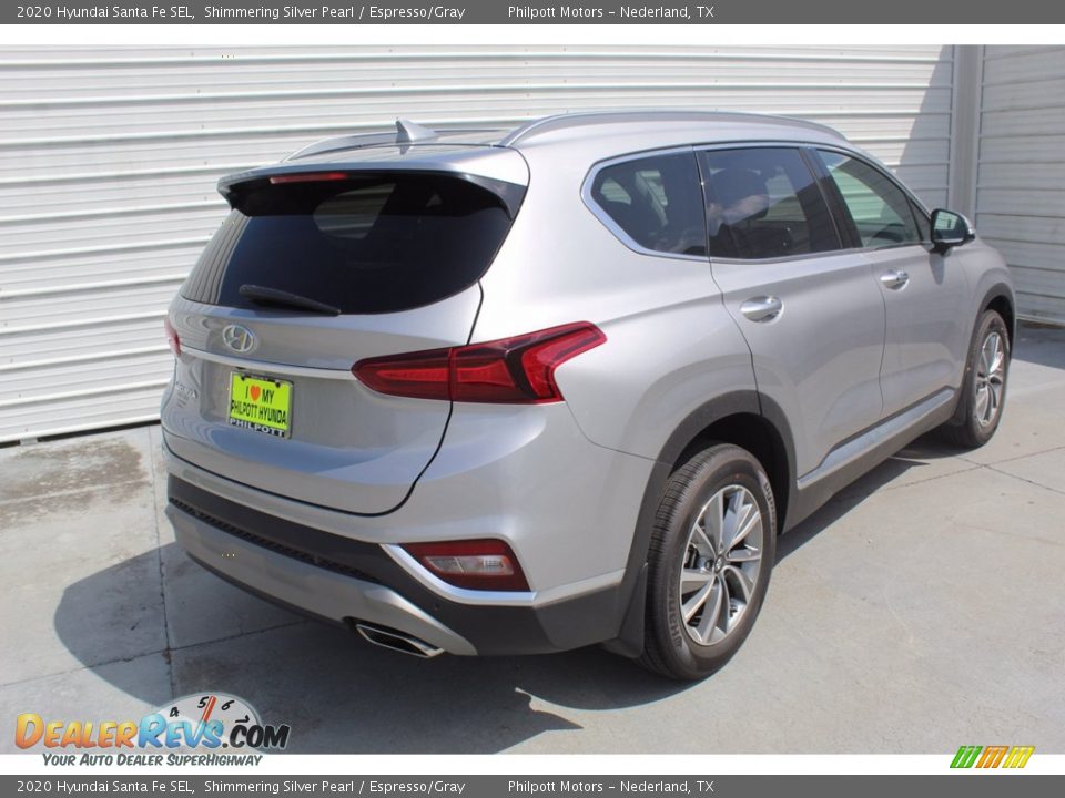 2020 Hyundai Santa Fe SEL Shimmering Silver Pearl / Espresso/Gray Photo #8