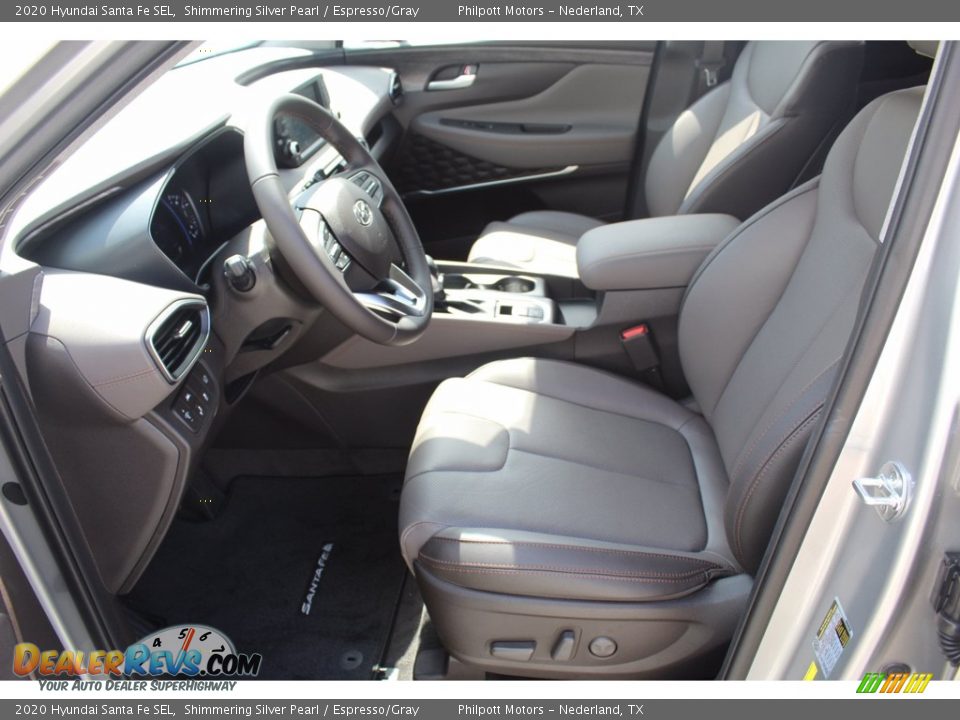 2020 Hyundai Santa Fe SEL Shimmering Silver Pearl / Espresso/Gray Photo #10