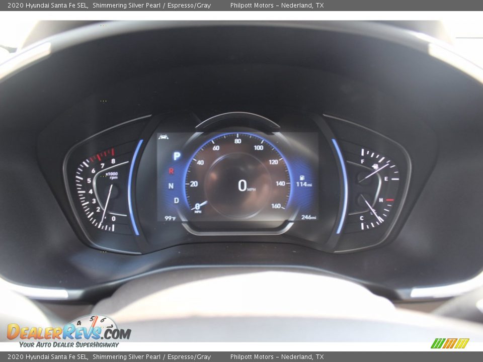 2020 Hyundai Santa Fe SEL Shimmering Silver Pearl / Espresso/Gray Photo #13