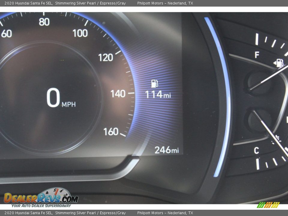 2020 Hyundai Santa Fe SEL Shimmering Silver Pearl / Espresso/Gray Photo #14