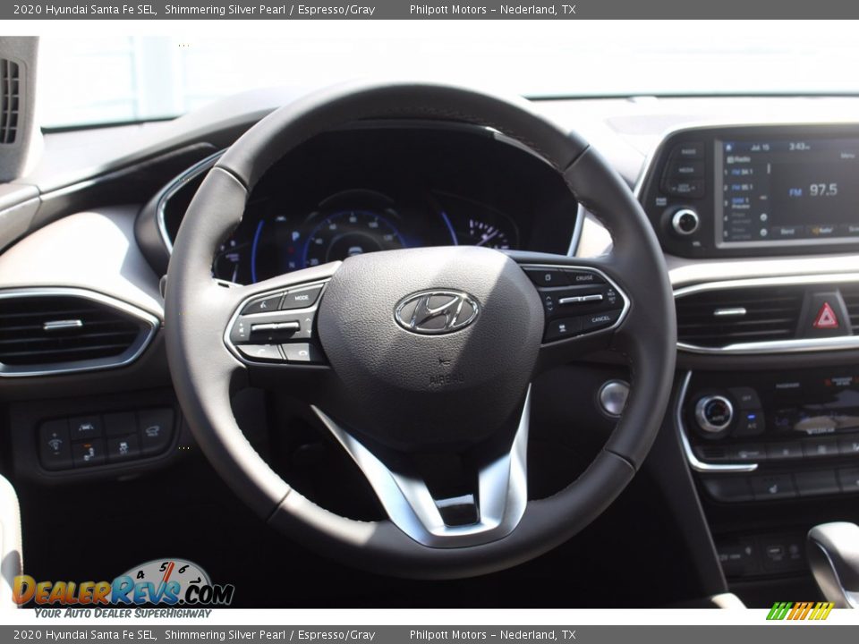 2020 Hyundai Santa Fe SEL Shimmering Silver Pearl / Espresso/Gray Photo #23