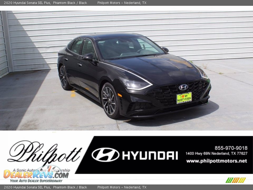 2020 Hyundai Sonata SEL Plus Phantom Black / Black Photo #1