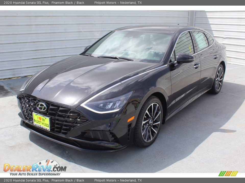 2020 Hyundai Sonata SEL Plus Phantom Black / Black Photo #4