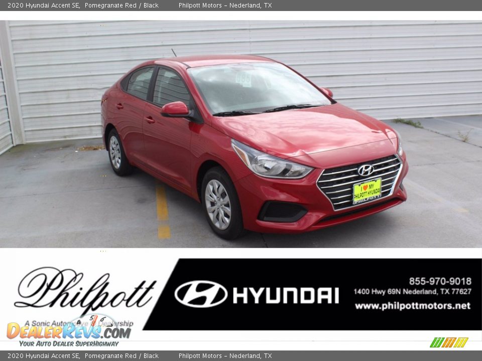2020 Hyundai Accent SE Pomegranate Red / Black Photo #1