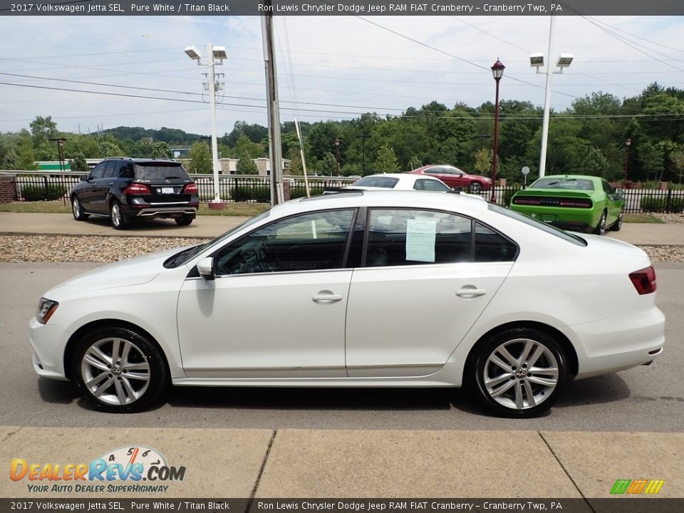 2017 Volkswagen Jetta SEL Pure White / Titan Black Photo #6