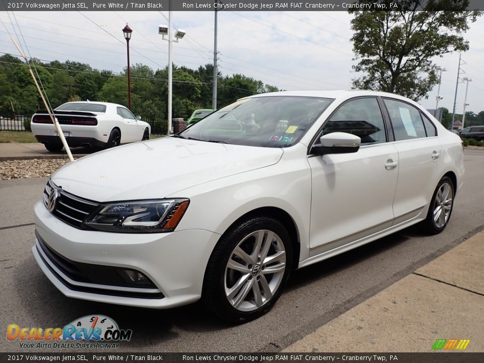 2017 Volkswagen Jetta SEL Pure White / Titan Black Photo #7