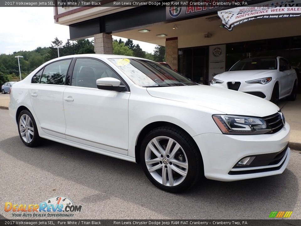 2017 Volkswagen Jetta SEL Pure White / Titan Black Photo #9