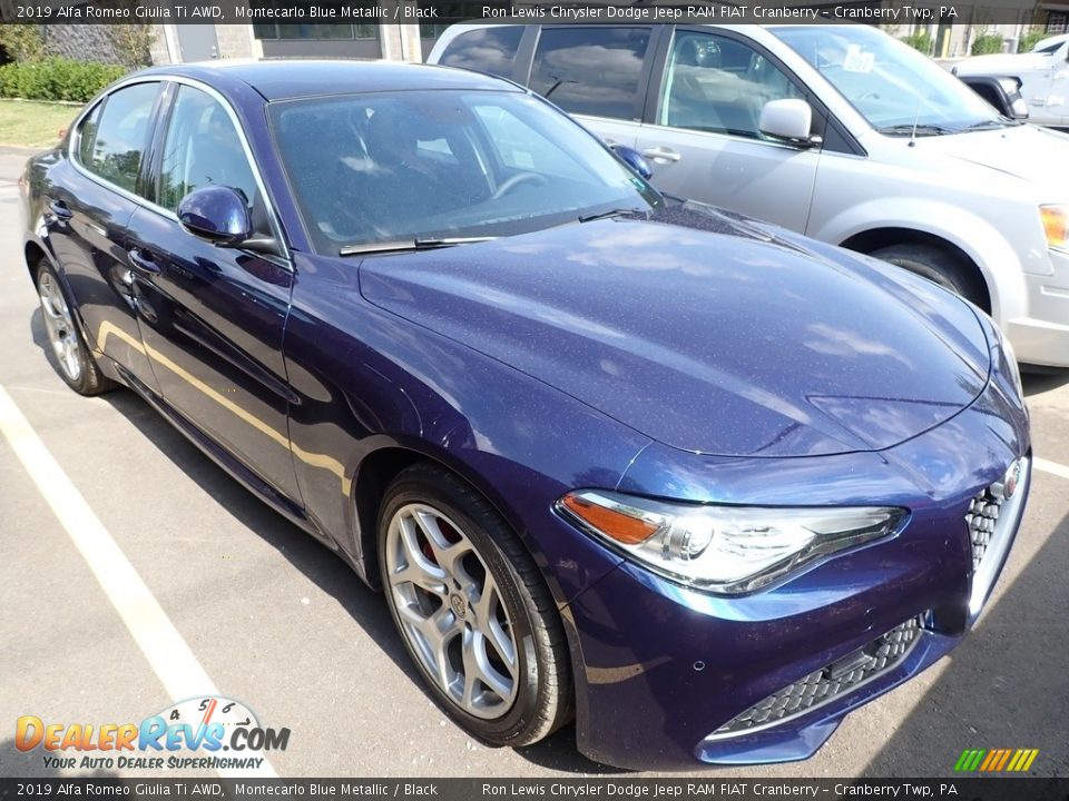 2019 Alfa Romeo Giulia Ti AWD Montecarlo Blue Metallic / Black Photo #2