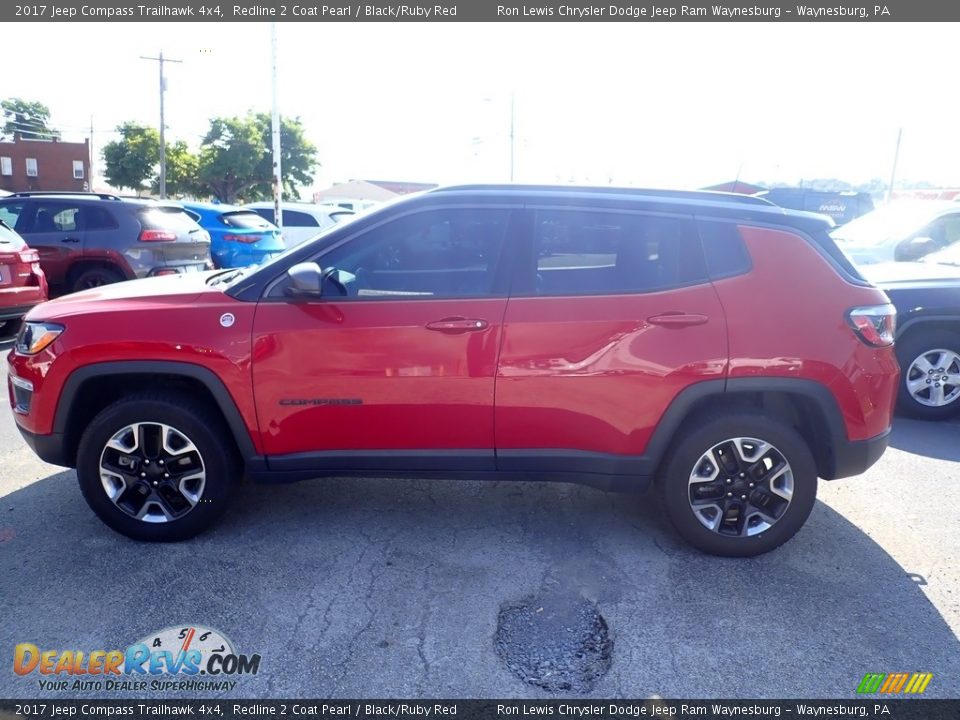 2017 Jeep Compass Trailhawk 4x4 Redline 2 Coat Pearl / Black/Ruby Red Photo #3