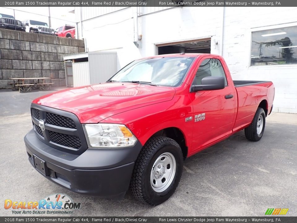 2018 Ram 1500 Tradesman Regular Cab 4x4 Flame Red / Black/Diesel Gray Photo #1