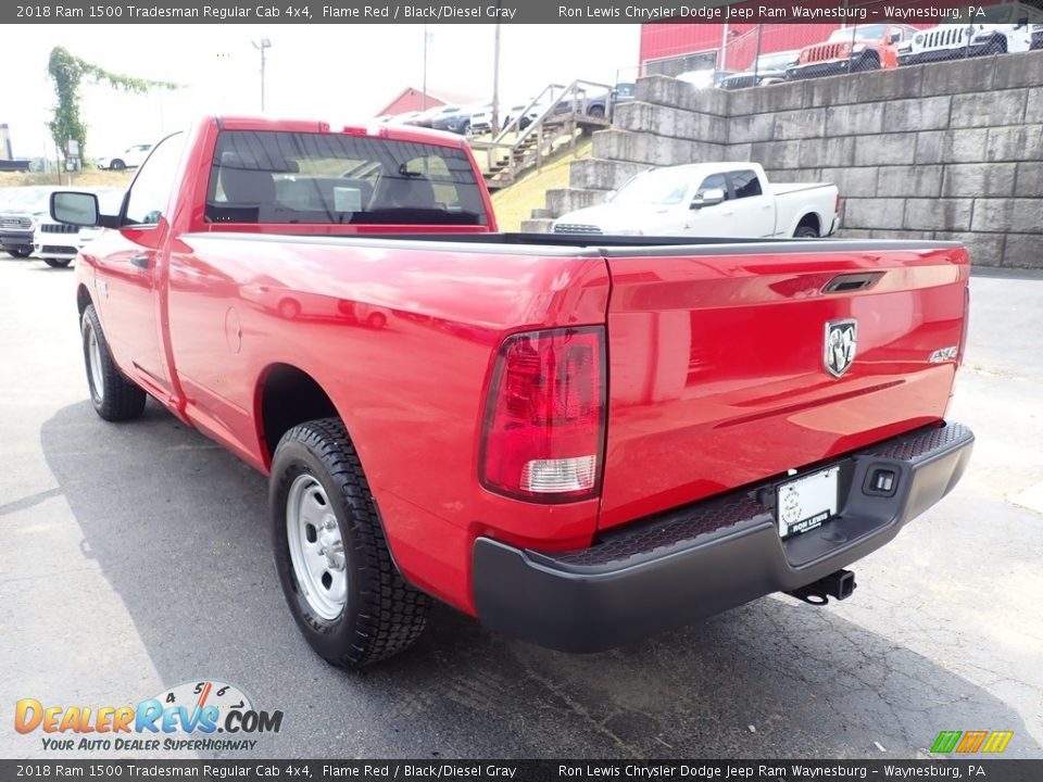 2018 Ram 1500 Tradesman Regular Cab 4x4 Flame Red / Black/Diesel Gray Photo #3