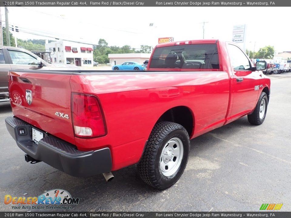 2018 Ram 1500 Tradesman Regular Cab 4x4 Flame Red / Black/Diesel Gray Photo #5