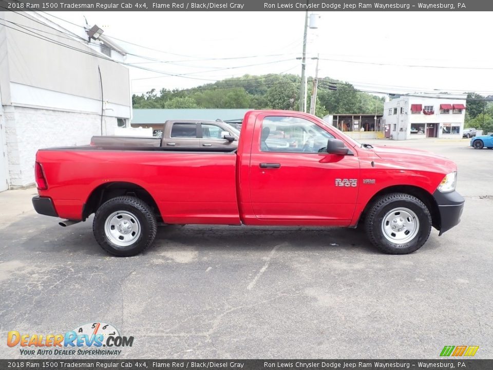 2018 Ram 1500 Tradesman Regular Cab 4x4 Flame Red / Black/Diesel Gray Photo #6