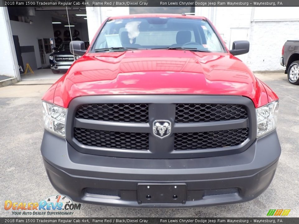 2018 Ram 1500 Tradesman Regular Cab 4x4 Flame Red / Black/Diesel Gray Photo #8