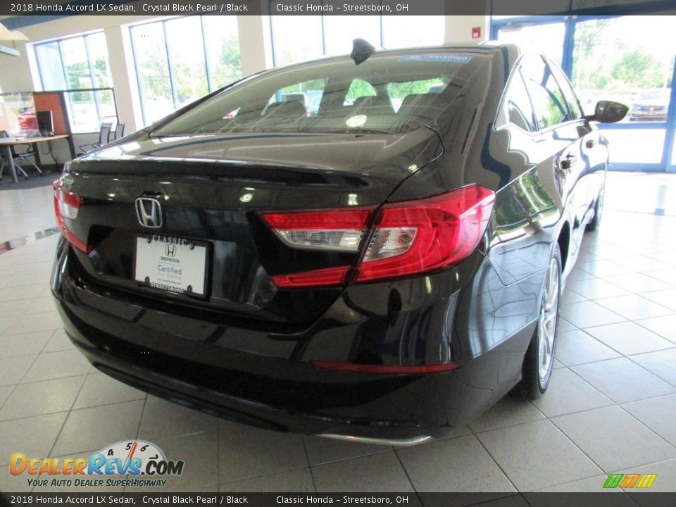 2018 Honda Accord LX Sedan Crystal Black Pearl / Black Photo #4