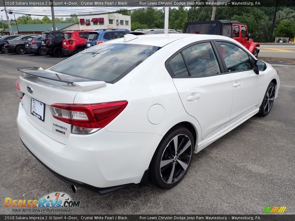 2018 Subaru Impreza 2.0i Sport 4-Door Crystal White Pearl / Black Photo #6