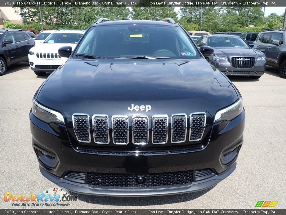 2020 Jeep Cherokee Latitude Plus 4x4 Diamond Black Crystal Pearl / Black Photo #2