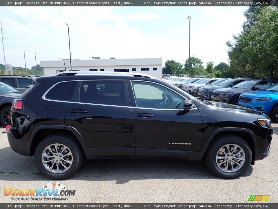 2020 Jeep Cherokee Latitude Plus 4x4 Diamond Black Crystal Pearl / Black Photo #4