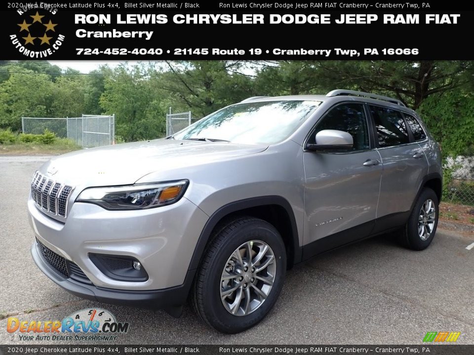 2020 Jeep Cherokee Latitude Plus 4x4 Billet Silver Metallic / Black Photo #1