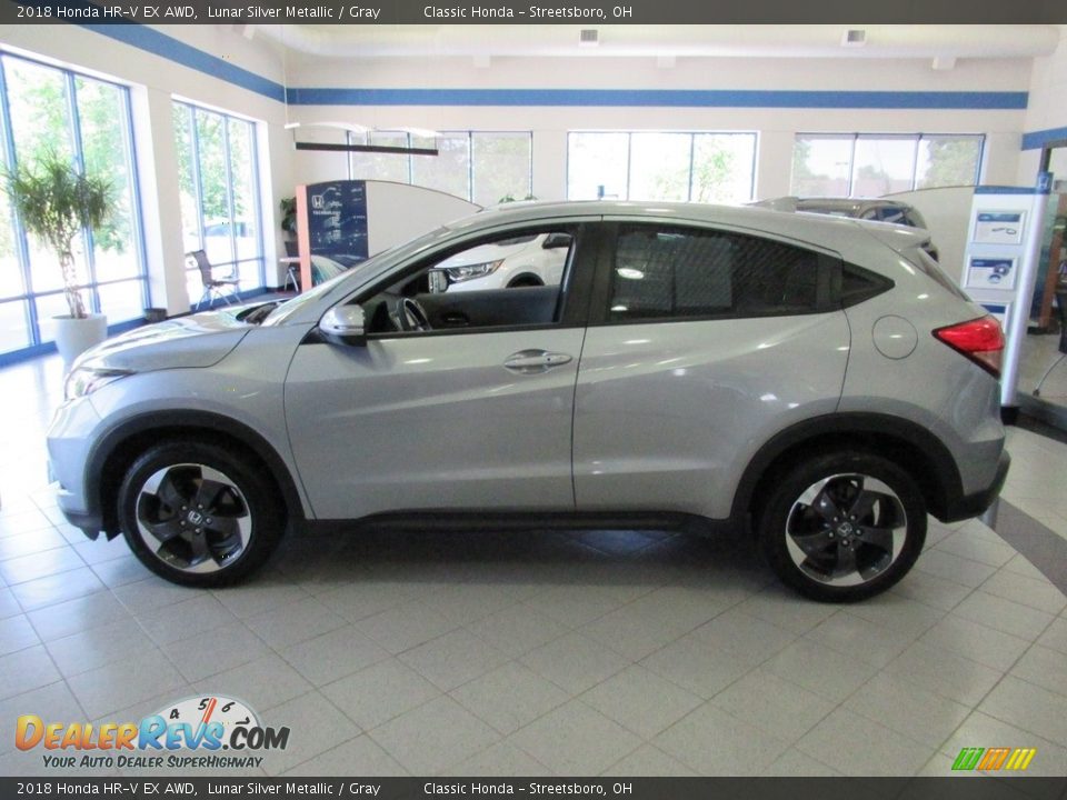 2018 Honda HR-V EX AWD Lunar Silver Metallic / Gray Photo #2