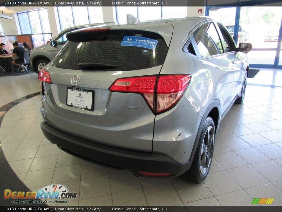 2018 Honda HR-V EX AWD Lunar Silver Metallic / Gray Photo #4