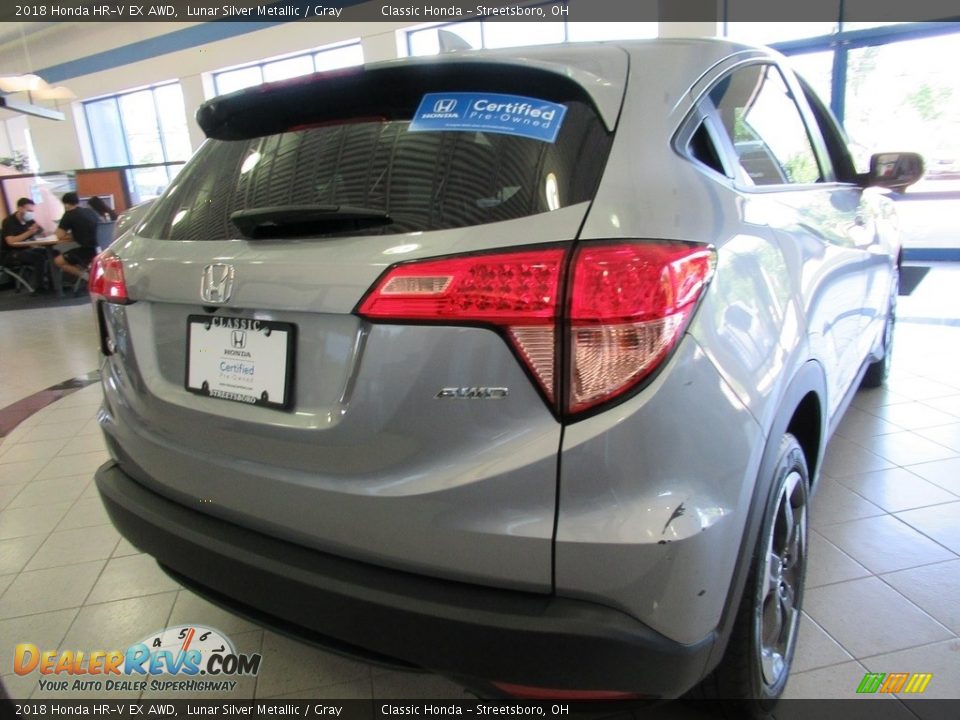 2018 Honda HR-V EX AWD Lunar Silver Metallic / Gray Photo #10