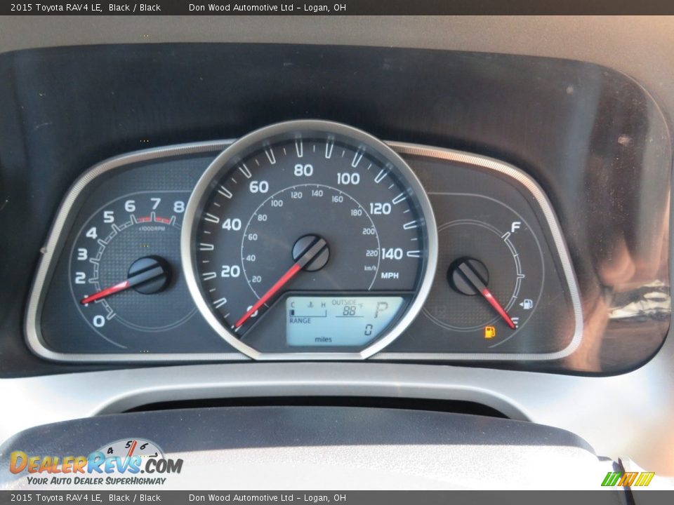 2015 Toyota RAV4 LE Black / Black Photo #20