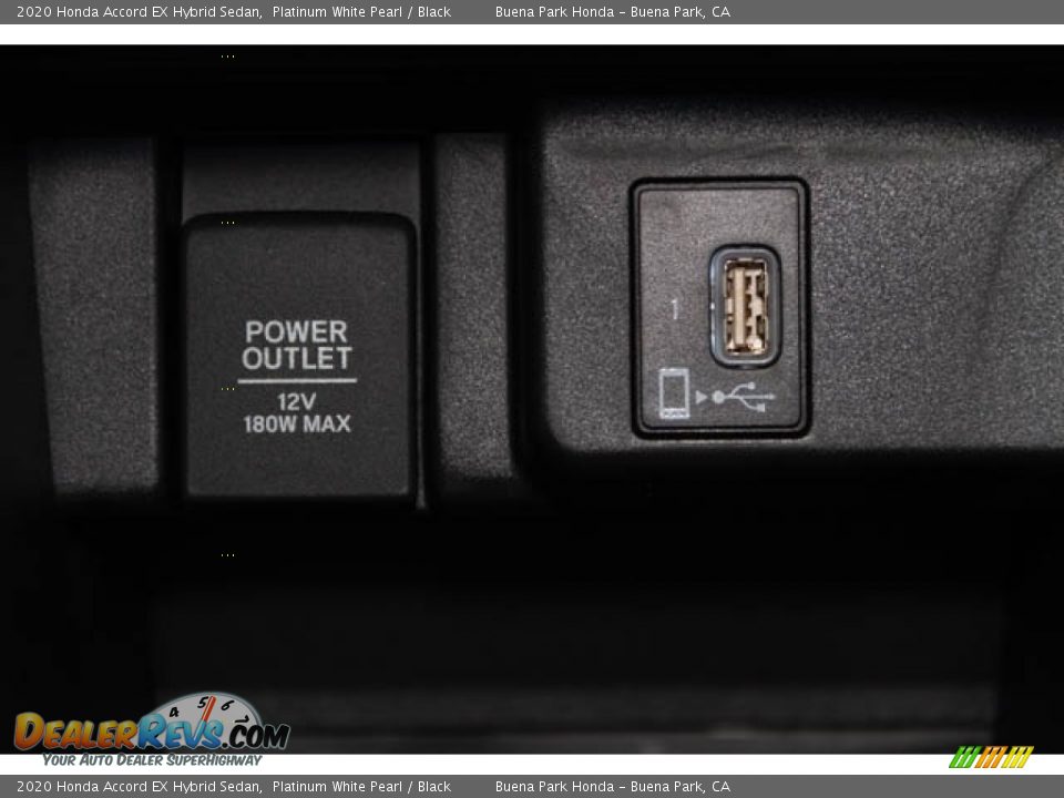 2020 Honda Accord EX Hybrid Sedan Platinum White Pearl / Black Photo #24