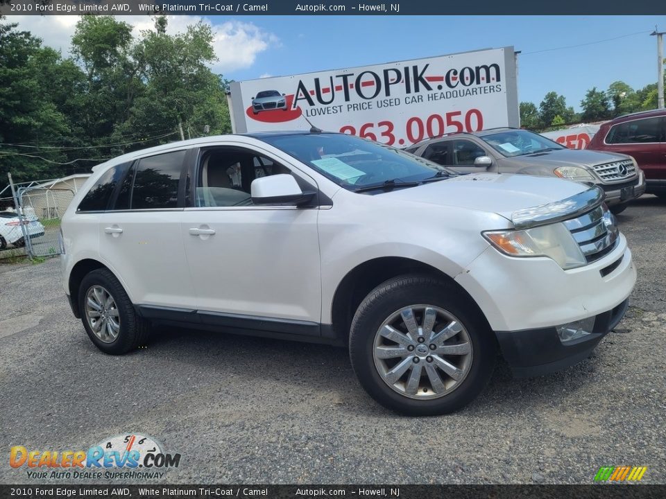 2010 Ford Edge Limited AWD White Platinum Tri-Coat / Camel Photo #1