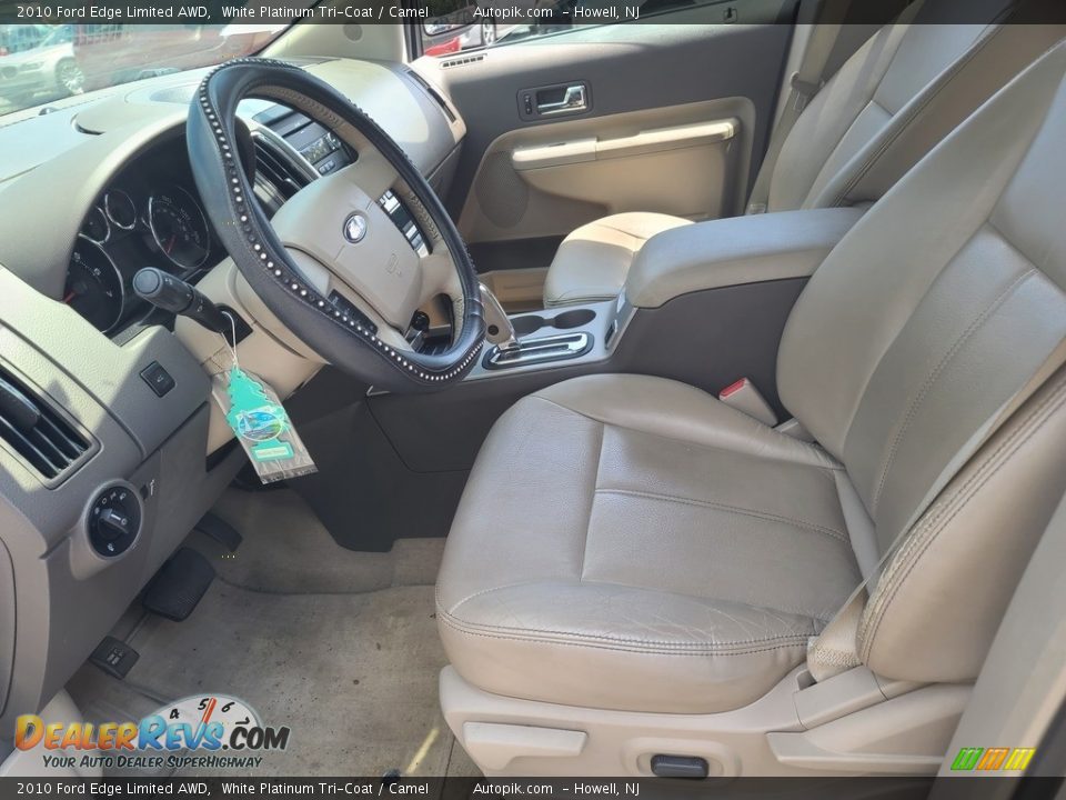 2010 Ford Edge Limited AWD White Platinum Tri-Coat / Camel Photo #8