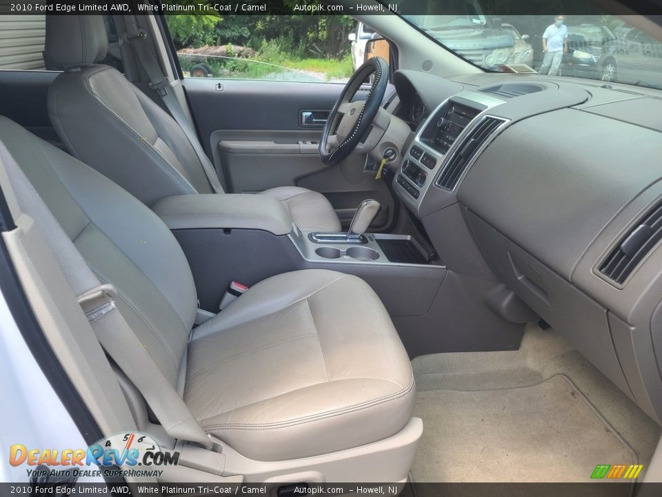 2010 Ford Edge Limited AWD White Platinum Tri-Coat / Camel Photo #13