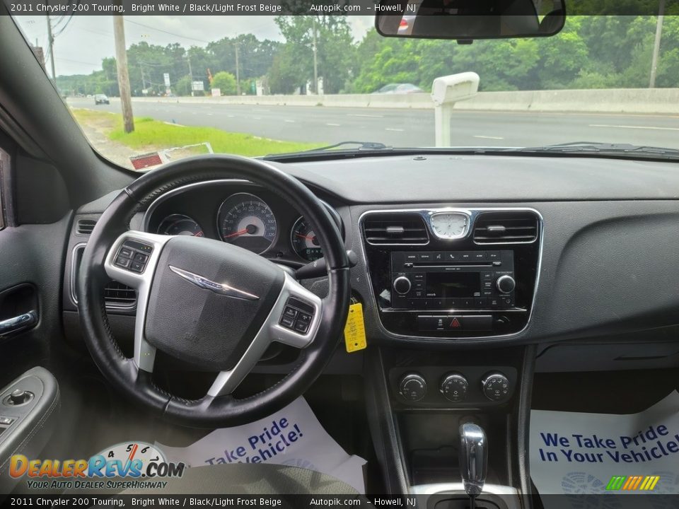 2011 Chrysler 200 Touring Bright White / Black/Light Frost Beige Photo #10