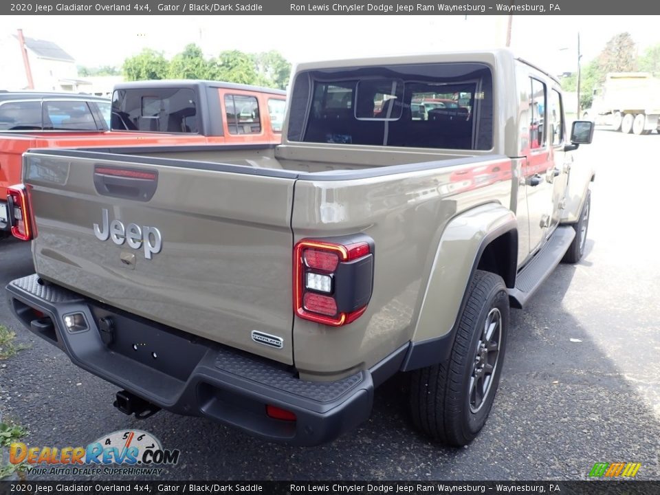 2020 Jeep Gladiator Overland 4x4 Gator / Black/Dark Saddle Photo #4