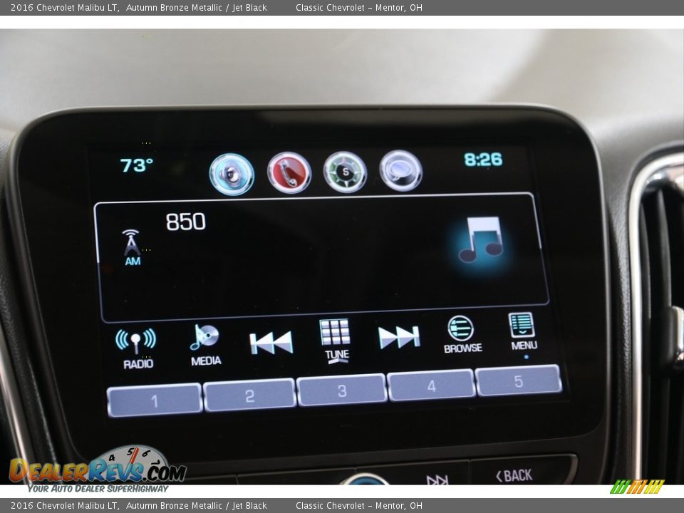2016 Chevrolet Malibu LT Autumn Bronze Metallic / Jet Black Photo #11