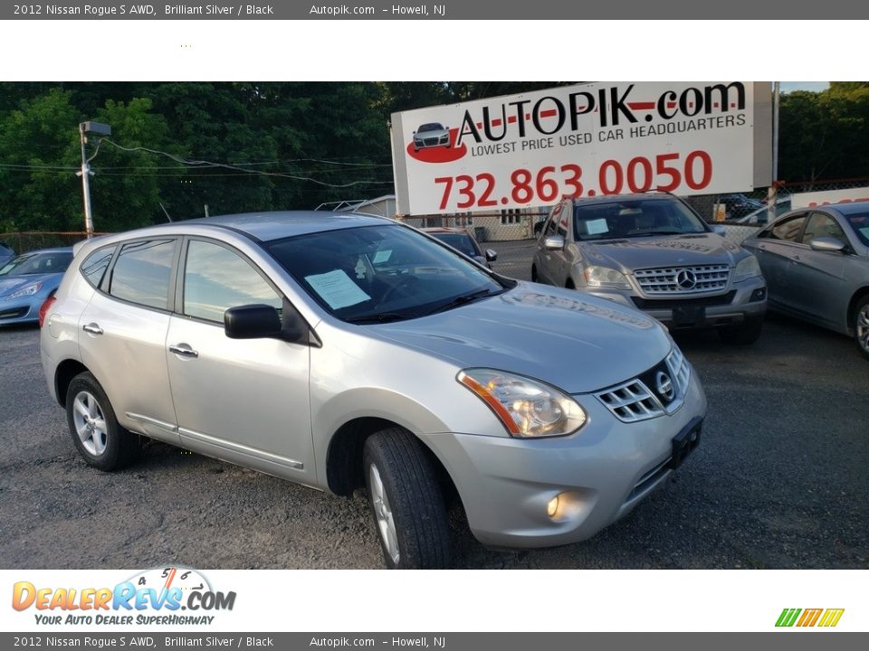 2012 Nissan Rogue S AWD Brilliant Silver / Black Photo #1