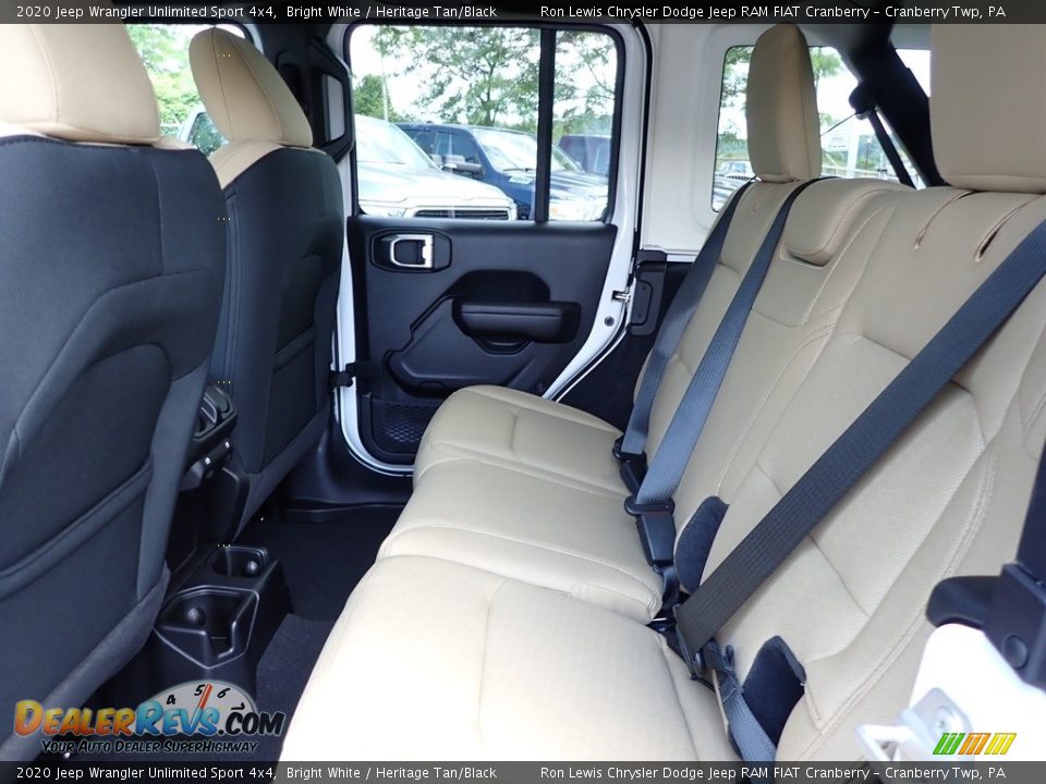 2020 Jeep Wrangler Unlimited Sport 4x4 Bright White / Heritage Tan/Black Photo #14