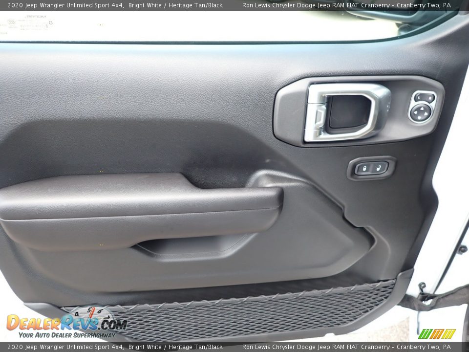2020 Jeep Wrangler Unlimited Sport 4x4 Bright White / Heritage Tan/Black Photo #16