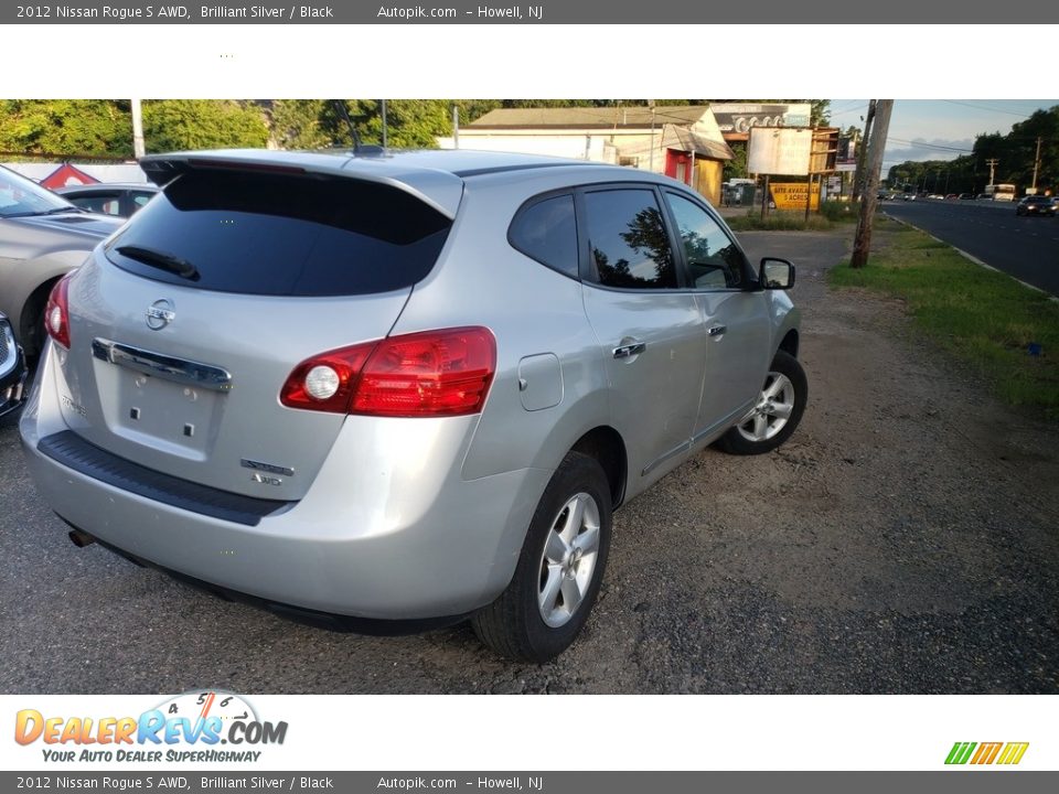 2012 Nissan Rogue S AWD Brilliant Silver / Black Photo #7