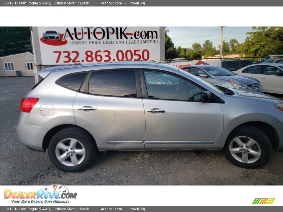 2012 Nissan Rogue S AWD Brilliant Silver / Black Photo #8