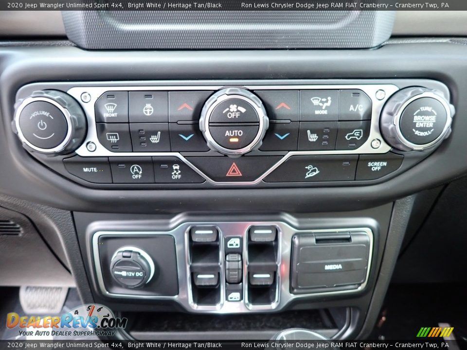 2020 Jeep Wrangler Unlimited Sport 4x4 Bright White / Heritage Tan/Black Photo #18
