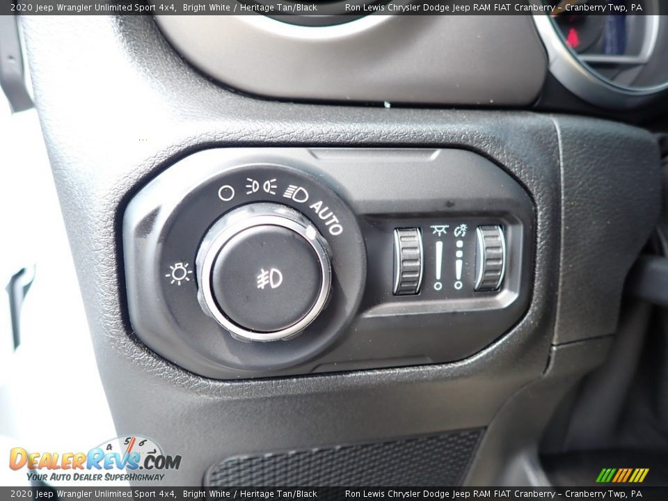 2020 Jeep Wrangler Unlimited Sport 4x4 Bright White / Heritage Tan/Black Photo #20