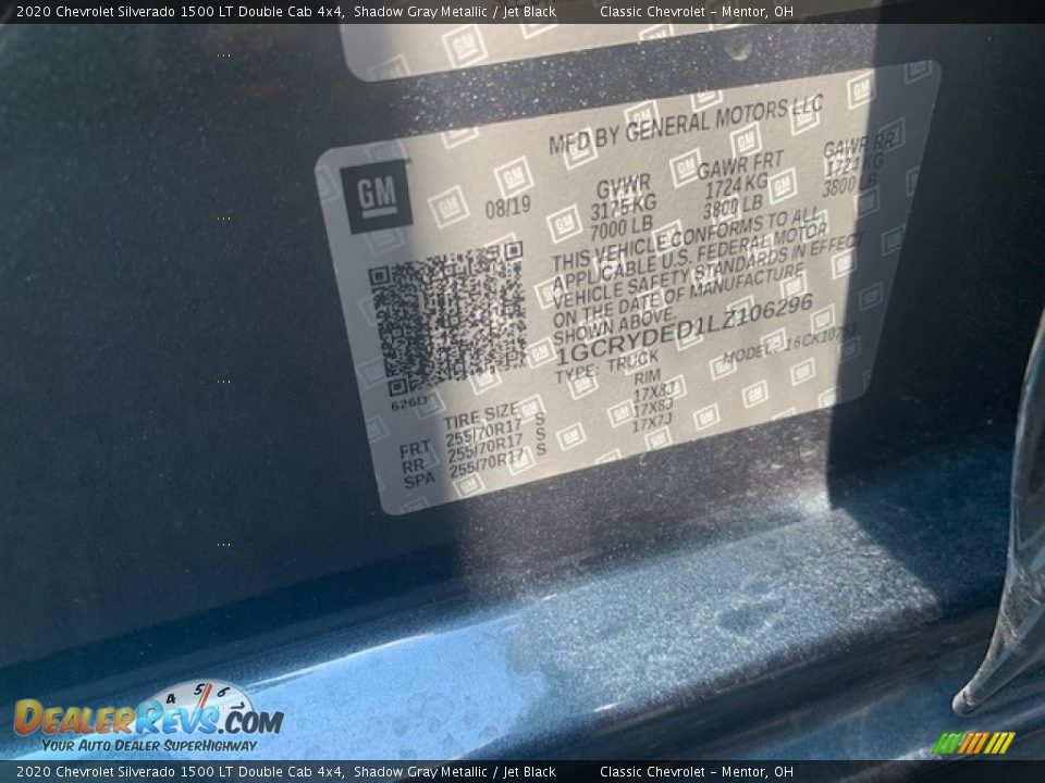 2020 Chevrolet Silverado 1500 LT Double Cab 4x4 Shadow Gray Metallic / Jet Black Photo #9
