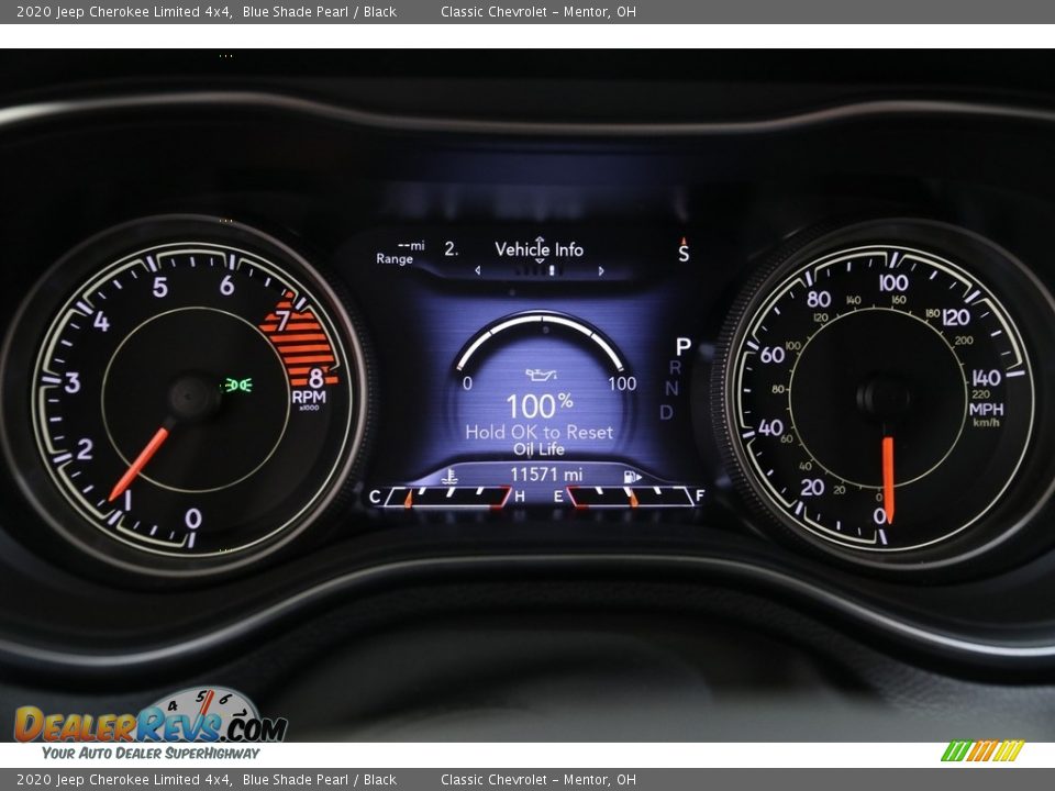 2020 Jeep Cherokee Limited 4x4 Blue Shade Pearl / Black Photo #8