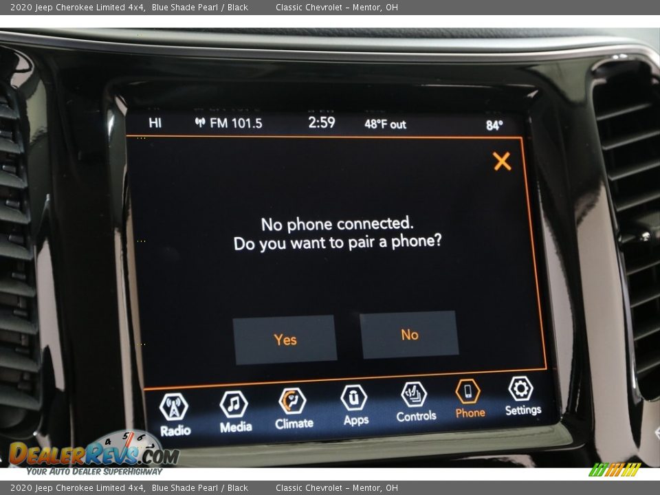 2020 Jeep Cherokee Limited 4x4 Blue Shade Pearl / Black Photo #12