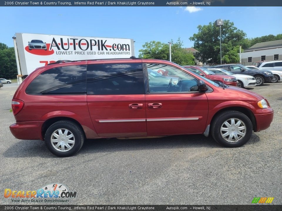 2006 Chrysler Town & Country Touring Inferno Red Pearl / Dark Khaki/Light Graystone Photo #2